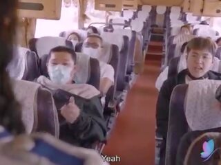 X jmenovitý video tour autobus s prsatá asijské ulice dívka původní číňan av pohlaví klip s angličtina náhradník