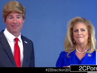 Donald drumpf shuts omhoog hillary clayton (cherie deville) met zijn peter