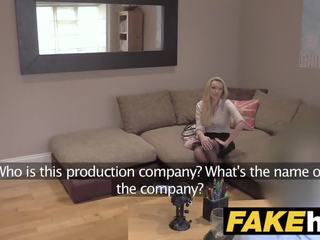 Fake Agent UK Amateur big tits MILF sucks putz for cash on casting couch