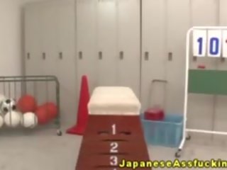 Japoneze shtëpiake merr një anale derdhje jashtë