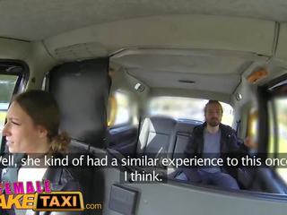 FemaleFakeTaxi alluring driver gets some student manhood