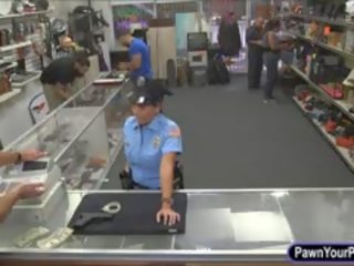 Latin Security Officer Pawns Her Pussy And Got Fucked Hard